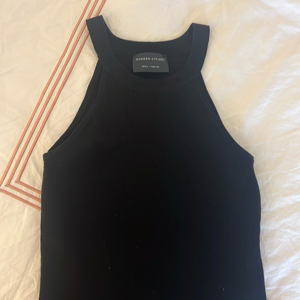black knit top